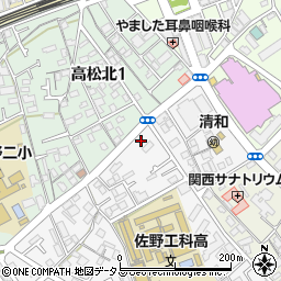 セブンイレブン泉佐野高松東店周辺の地図