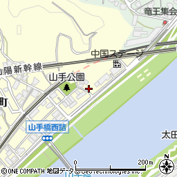広島県広島市西区山手町2周辺の地図