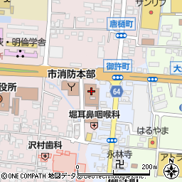 萩郵便局　荷物集荷周辺の地図