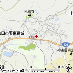 大阪府岸和田市上白原町18周辺の地図
