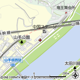 広島県広島市西区山手町1周辺の地図