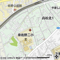大阪府泉佐野市高松北周辺の地図