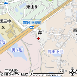 大阪府貝塚市森1090周辺の地図