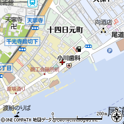 広島県尾道市土堂2丁目9周辺の地図