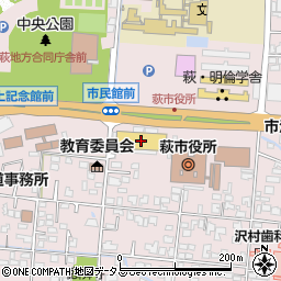 萩市民館周辺の地図