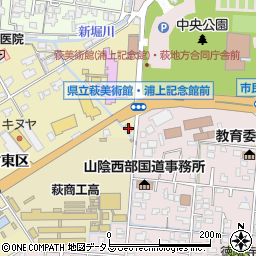 果子乃季萩美術館前店周辺の地図