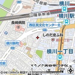 広島市役所　西区図書館周辺の地図