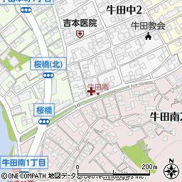 有限会社広島鍵屋ロックハウス　牛田店周辺の地図