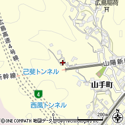 広島県広島市西区山手町28周辺の地図