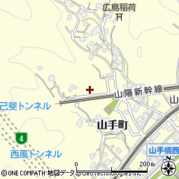 広島県広島市西区山手町29周辺の地図