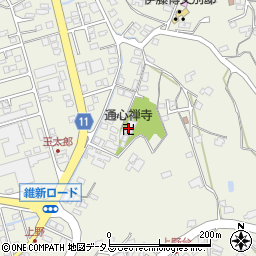 通心禅寺周辺の地図
