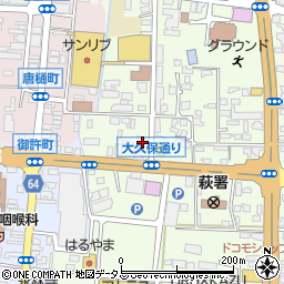 読売センター　萩周辺の地図