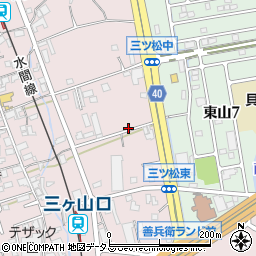 大阪府貝塚市三ツ松597周辺の地図