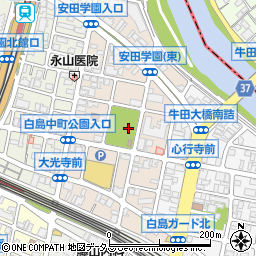 広島県広島市中区白島中町周辺の地図