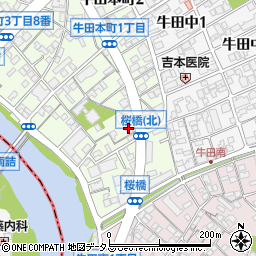 エスト牛田本町周辺の地図