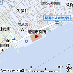 尾道市役所周辺の地図