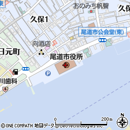 尾道市役所総務部　秘書広報課・秘書係周辺の地図