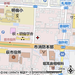 ＪＡ山口県萩周辺の地図