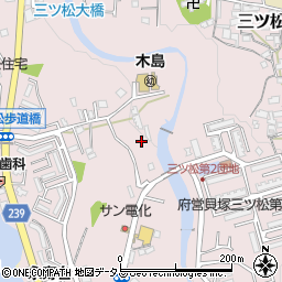 大阪府貝塚市三ツ松2833-14周辺の地図
