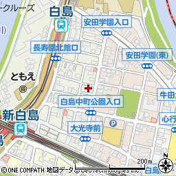 広島県広島市中区白島北町10周辺の地図