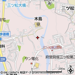 大阪府貝塚市三ツ松2833-2周辺の地図