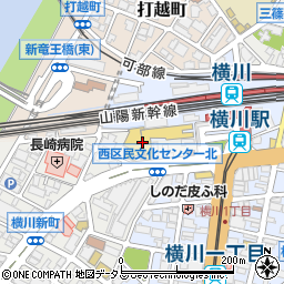 有限会社フラワーショップふじもと　横川店周辺の地図