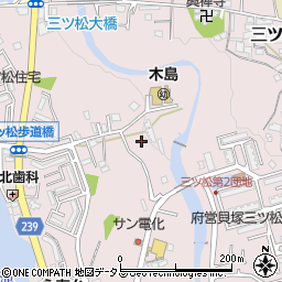 大阪府貝塚市三ツ松2833周辺の地図