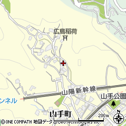 広島県広島市西区山手町22-9周辺の地図