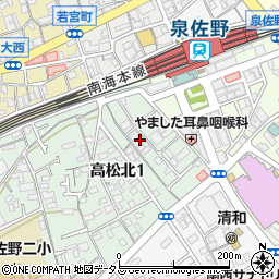 ルネッサンス泉佐野事業所周辺の地図