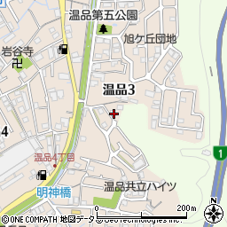 広島県広島市東区温品3丁目20周辺の地図