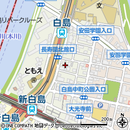 広島県広島市中区白島北町8周辺の地図