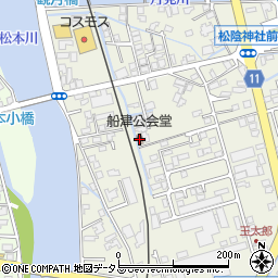 船津公会堂周辺の地図