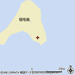 稲毛島灯台周辺の地図