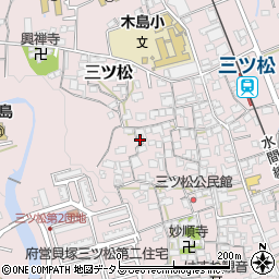 大阪府貝塚市三ツ松1200周辺の地図