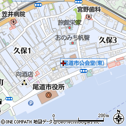 広島県尾道市久保周辺の地図