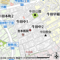 広島県広島市東区牛田中周辺の地図