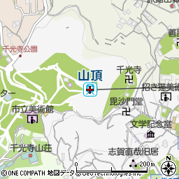 おのみちバス株式会社　千光寺・山ロープウェイ事務所周辺の地図