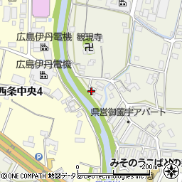 広島県東広島市西条町御薗宇1050-1周辺の地図
