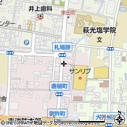 萩バスセンター周辺の地図