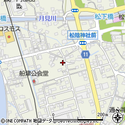 山口県萩市椿東船津周辺の地図