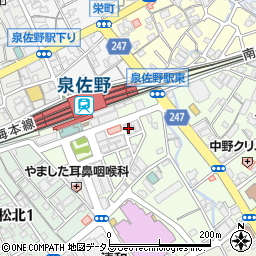 大阪信用金庫泉佐野支店周辺の地図