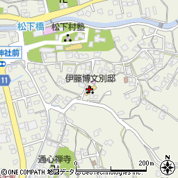 伊藤博文別邸周辺の地図