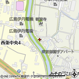 広島県東広島市西条町御薗宇1050-5周辺の地図