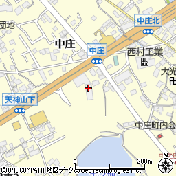 大阪府泉佐野市中庄周辺の地図