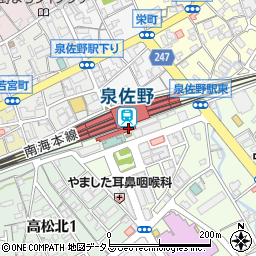 泉佐野市　まちの活性課周辺の地図