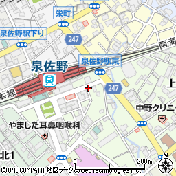 炭火焼鳥 炭炭 泉佐野駅前店周辺の地図