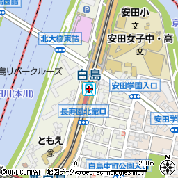 広島県広島市中区白島北町2周辺の地図
