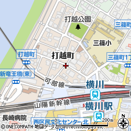 広島県広島市西区打越町周辺の地図