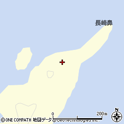 対馬長崎鼻灯台周辺の地図
