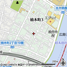 広島県広島市西区楠木町周辺の地図